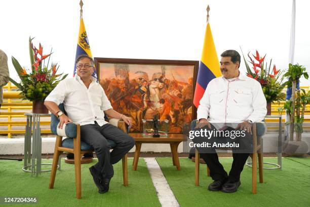 President of Colombia Gustavo Petro , and President of Venezuela Nicolas Maduro , hold their third meeting in less than six months in Cucuta, Norte...