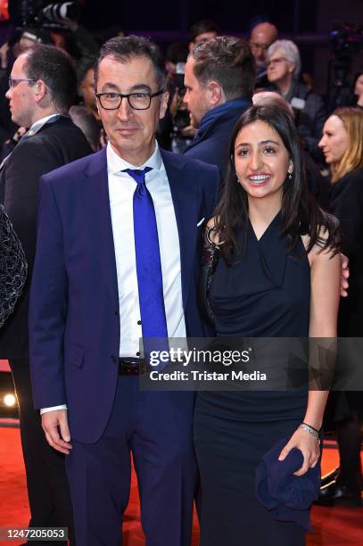 Cem Oezdemir and his wife Pia Maria Castro attend the "She Came to Me" premiere and opening ceremony red carpet during the 73rd Berlinale...