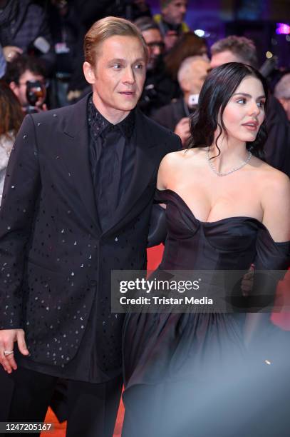 Matthias Schweighöfer and his girlfriend Ruby O. Fee attend the "She Came to Me" premiere and opening ceremony red carpet during the 73rd Berlinale...