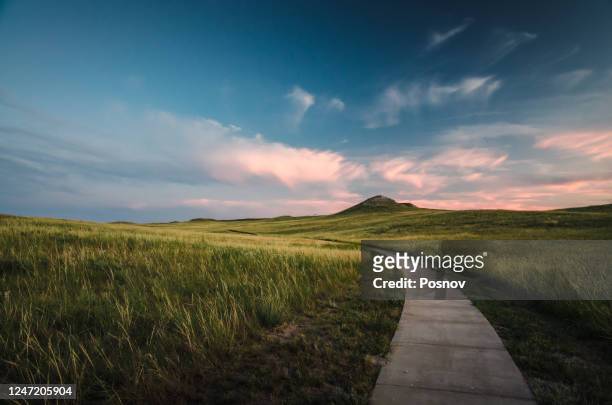 grasslands of central great plains - midwest usa bildbanksfoton och bilder