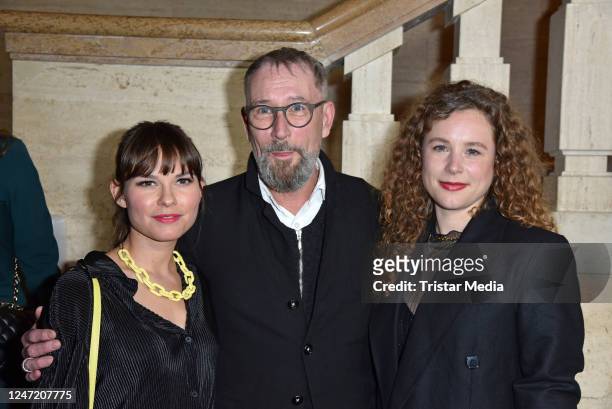 Svenja Liesau, Heikko Deutschmann and his daughter Klara Deutschmann during the "Berlin Opening Night 2023 on the occasion of the 73rd Berlinale...