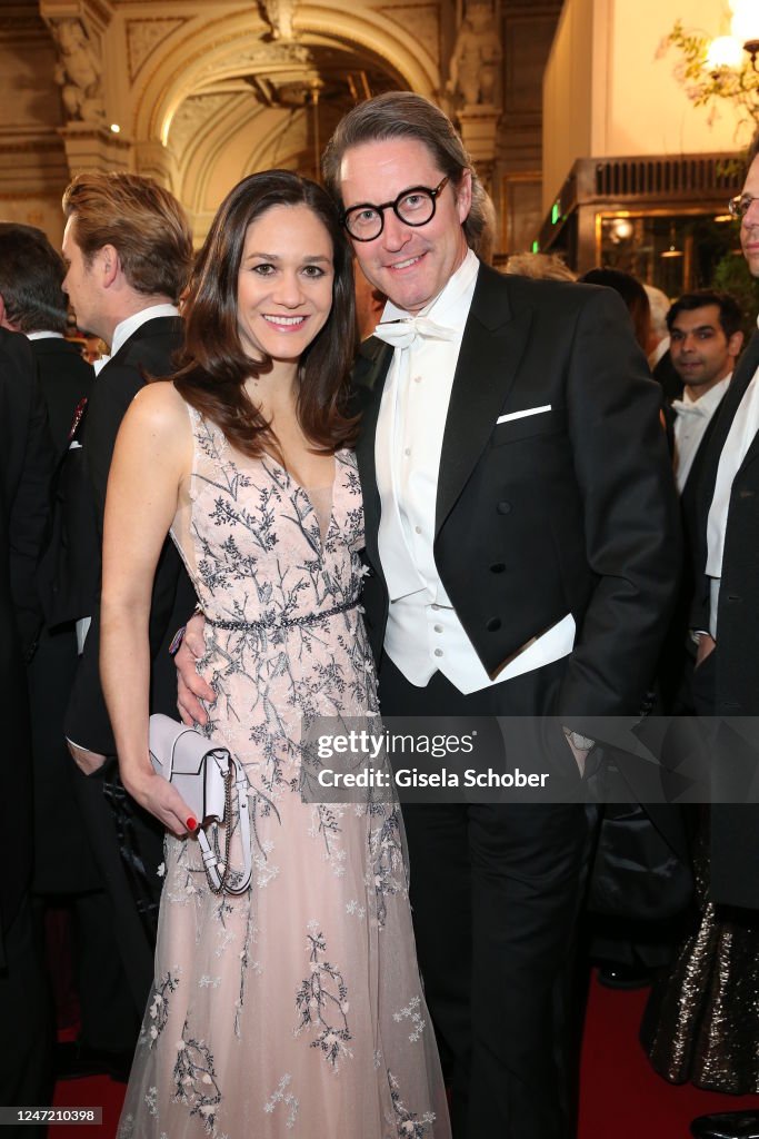 Andreas Scheuer And His Wife Julia Scheuer During The Vienna Opera
