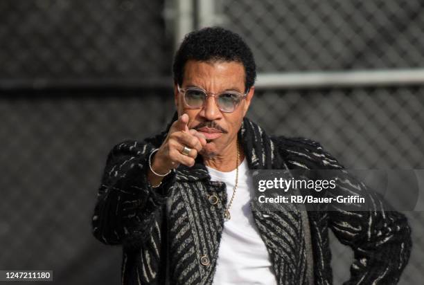 Lionel Richie is seen at "Jimmy Kimmel Live" on February 16, 2023 in Los Angeles, California.