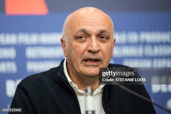 Javad R Iranian novelist and screenwriter Javad Djavahery speaks during the ...