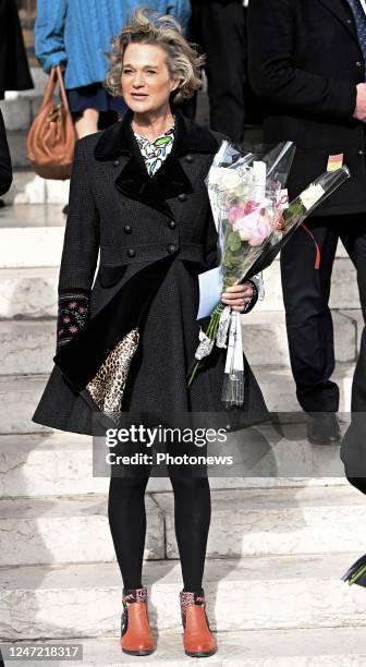 King Philippe and Queen Mathilde, King Albert II and Queen Paola, Prince Laurent and Princess Claire, Princess Delphine and Mr James O'Hare attend...