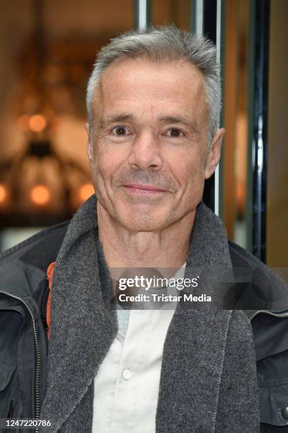 Hannes Jaenicke during the FFF Bayern reception 2023 on the occasion of the 73rd Berlinale International Film Festival at Bayerische Vertretung on...