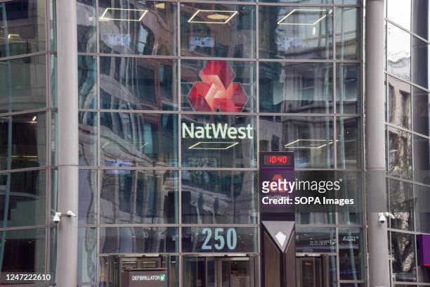 General view of the NatWest Head Office in Bishopsgate. NatWest has reported the largest profit since 2007 with CEO Alison Rose reportedly receiving...