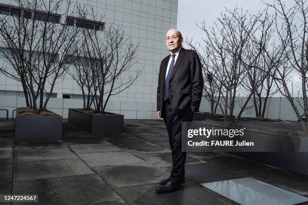 The former Minister of Defence and Foreign Affairs Jean-Yves Le Drian is photographed for Paris Match on January 19, 2023 in Paris, France.