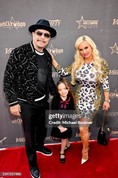 Ice-T, Chanel Nicole Marrow and Coco Austin at the star ceremony where Ice-T is honored with a star on the Hollywood Walk of Fame on February 17,...