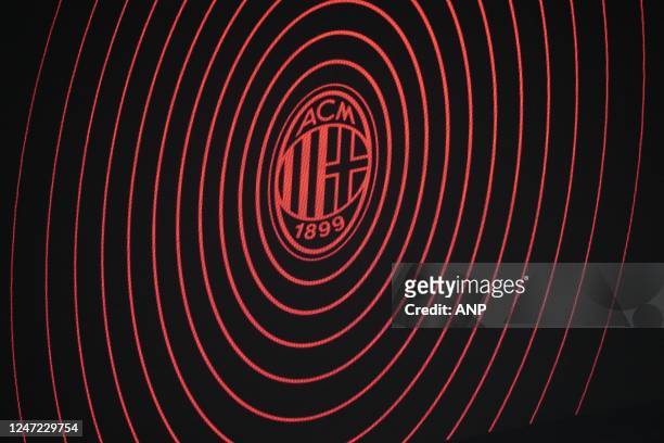 Logo AC Milan during the Italian series A match between AC Milan and Torino FC at San Siro stadium on February 10, 2023 in Milan, Italy. AP | Dutch...