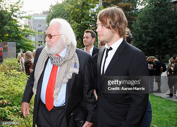 Actors Donald Sutherland and Angus Sutherland attend the premiere of "I'm Yours" at the Isabel Bader Theatre during the 2011 Toronto International...