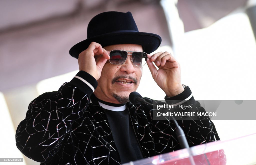 Ice T Rapper Rabbit US rapper and actor Ice-T speaks during his Hollywood Walk of Fame ...
