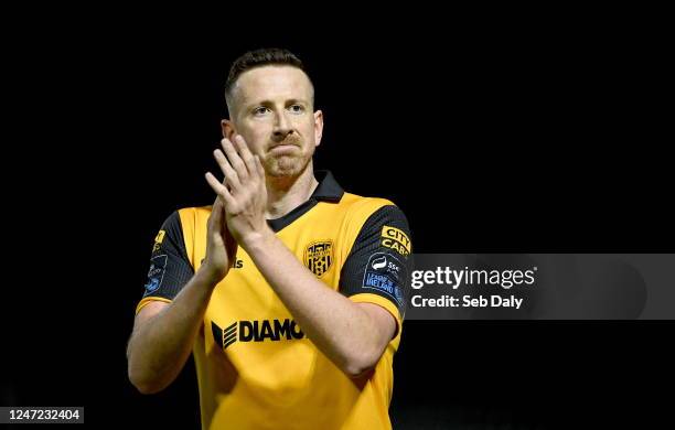 Dublin , Ireland - 17 February 2023; Shane McEleney of Derry City after the drawn SSE Airtricity Men's Premier Division match between St Patrick's...
