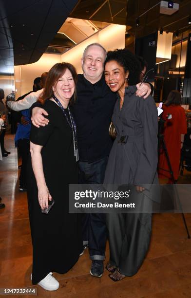 Kate Horton, Dominic Cooke and Sophie Okonedo attend the opening of "Medea", starring Sophie Okonedo and Ben Daniels and directed by Dominic Cooke,...