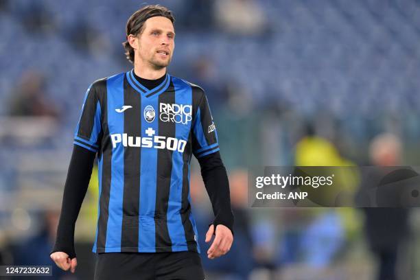 Hans Hateboer of Atalanta Bergamo during the Italian Serie A match between SS Lazio and Atalanta BC at Stadion Olimpico on February 11, 2023 in Rome,...