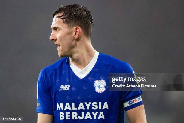 Ryan Wintle of Cardiff City during the Sky Bet Championship match between Cardiff City and Reading at the Cardiff City Stadium on February 17, 2022...