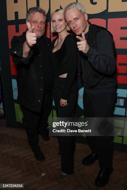 Rankin, Joanna Vanderham and Mr Hudson attend the Hunger Magazine X Amazon Music Party at Abbey Road Studios on February 17, 2023 in London, England.