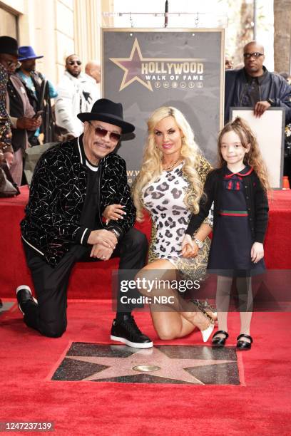 Ice-Ts Hollywood Walk of Fame Induction Ceremony -- Pictured: Ice-T, Coco Austin, Chanel Nicole Marrow at Hollywood, Calif, February 17, 2023 --