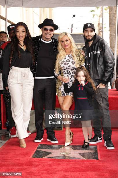 Ice-Ts Hollywood Walk of Fame Induction Ceremony -- Pictured: Letesha Marrow, Ice-T, Coco Austin, Chanel Nicole Marrow, Tracy Marrow Jr at Hollywood,...