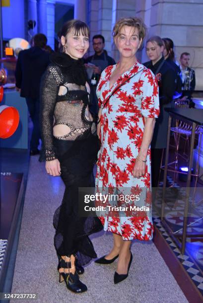 Meret Becker, Margarita Broich during the ARD Blue Hour 2023 on the occasion of the 73rd Berlinale International Film Festival at Museum for...