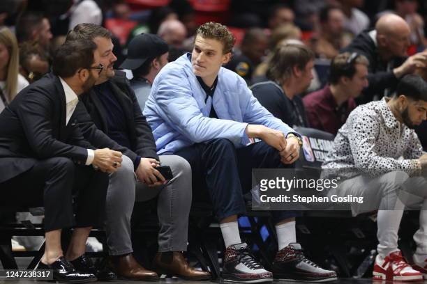 Lauri Markkanen of the Utah Jazz attends Ruffles NBA All-Star Celebrity Game as part of 2023 NBA All Star Weekend on Friday, February 17, 2023 at the...