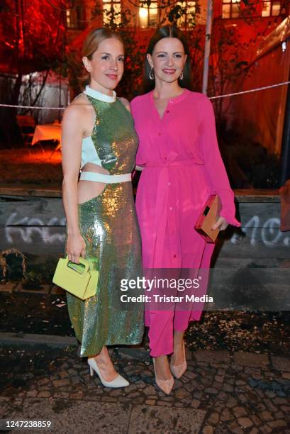 Paula Kalenberg and Jennifer Ulrich arrive for the Studio Babelsberg x Cartier party on the occasion of the 73rd Berlinale International Film...