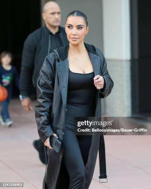 Kim Kardashian is seen on February 17, 2023 in Los Angeles, California.