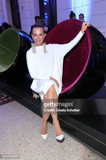 Nadeshda Brennicke at the ARD Blue Hour 2023 on the occasion of the 73rd Berlinale International Film Festival at Museum for Communication on...