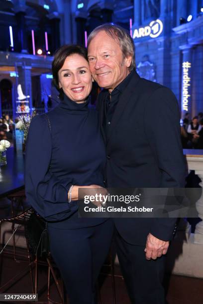 Sandra Maischberger, Jan Kerhart at the ARD Blue Hour 2023 on the occasion of the 73rd Berlinale International Film Festival at Museum for...