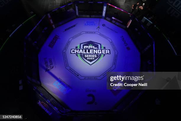 General view of the ring during the 2023 PFL Challenger Series: Week 4 at Universal Studios on February 17, 2023 in Orlando, Florida.