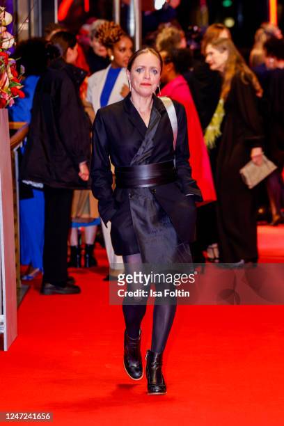 German actress Anna Thalbach attends the "She Came to Me" premiere and Opening Ceremony red carpet during the 73rd Berlinale International Film...