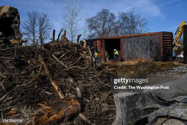 East Palestine, OH, USA Scenes from train derailment in East Palestine, OH