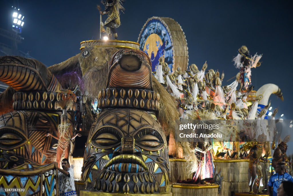 First Rio Carnival Samba schools parade on the first day of Rio Carnival at the Sapucai ...