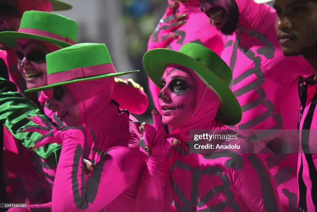 First Rio Carnival Samba schools parade on the first day of Rio Carnival at the Sapucai ...