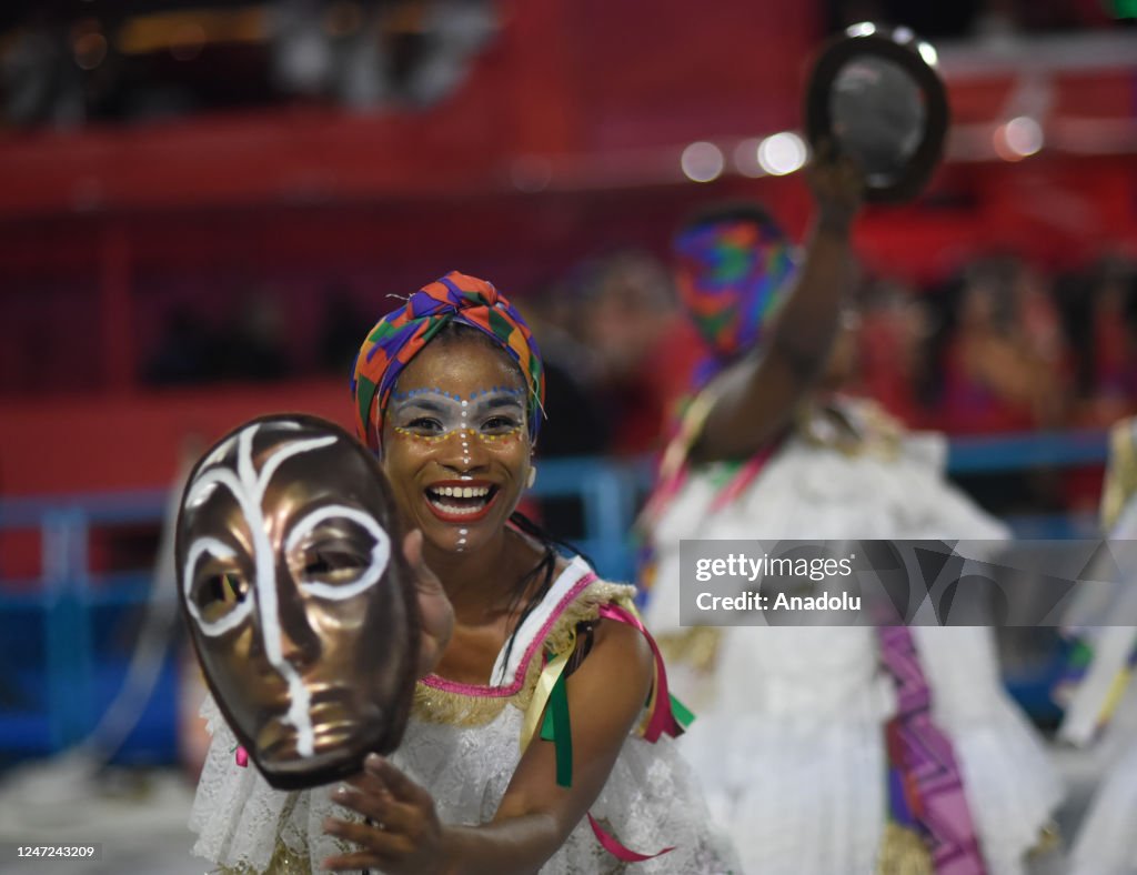 First Rio Carnival Samba schools parade on the first day of Rio Carnival at the Sapucai ...