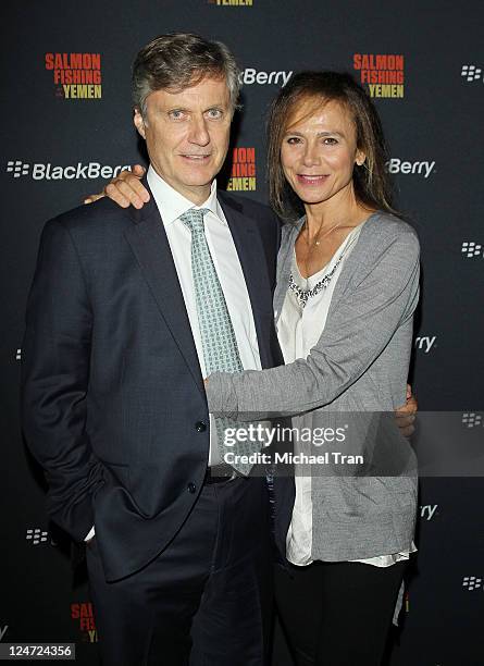 Lasse Hallstršm and Lena Olin arrive at the "Salmon Fishing In The Yemen" afterparty held during the 2011 Toronto International Film Festival held at...