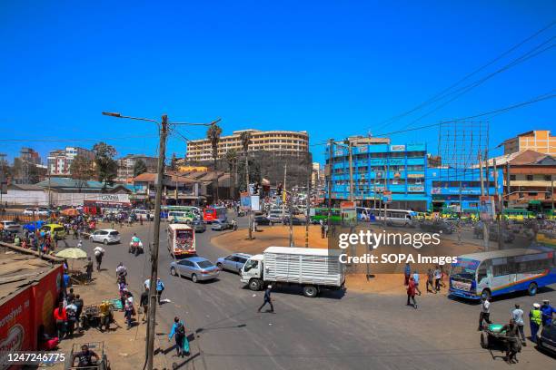 General view of the busy traffic in Nairobi's Central Business District. Central Business District in Nairobi is the center of the city's commercial...