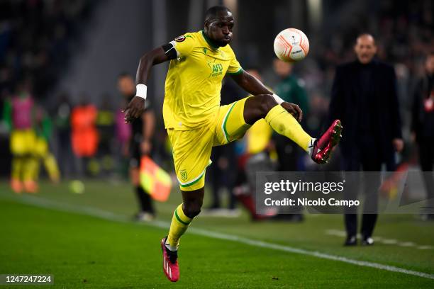 Moussa Sissoko of FC Nantes in action during the UEFA Europa League knockout round play-off leg one football match between Juventus FC and FC Nantes....