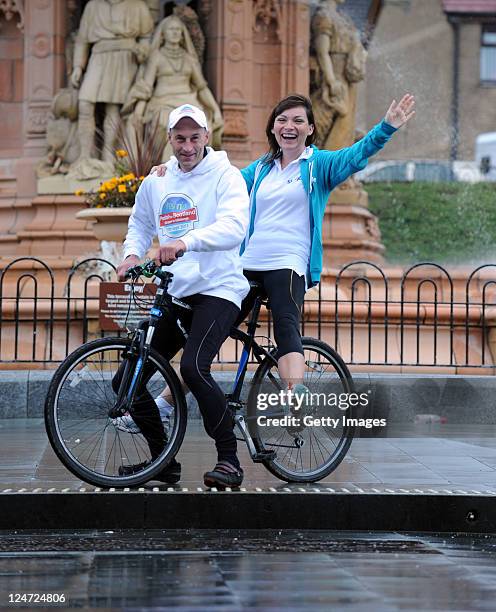 Presenter Lorraine Kelly and Scottish cycling legend Graeme Obree join forces at the ultimate cylcing festival today. Sky Ride Glasgow and freshnlo...