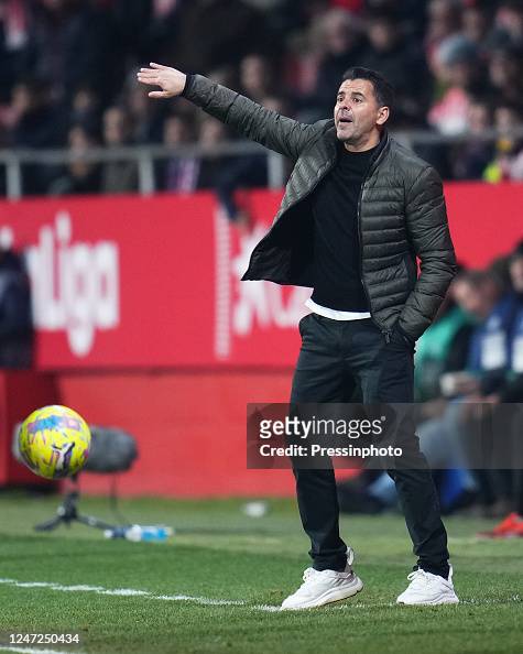 Girona FC head coach Michel Gonzalez during the La Liga match between ...