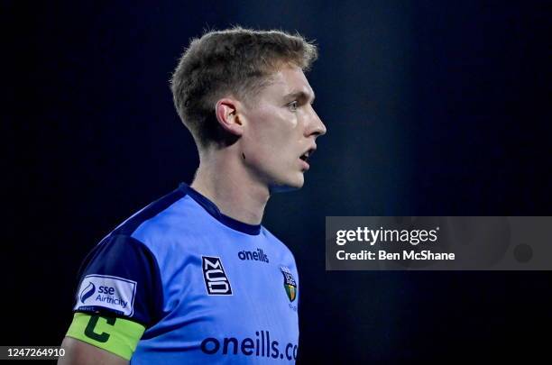 Louth , Ireland - 17 February 2023; Jack Keaney of UCD during the SSE Airtricity Men's Premier Division match between Dundalk and UCD at Oriel Park...