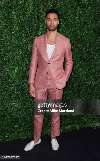 Rege-Jean Page attends the Charles Finch x CHANEL Pre-BAFTA Dinner at 5 Hertford Street on February 18, 2023 in London, England.