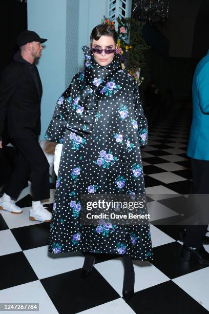 Lisa Rinna attends the Richard Quinn front row during London Fashion Week February 2023 at Seymour Leisure Centre on February 18, 2023 in London,...