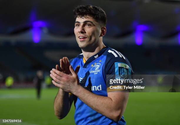Dublin , Ireland - 18 February 2023; Jimmy O'Brien of Leinster after the United Rugby Championship match between Leinster and Dragons at RDS Arena in...