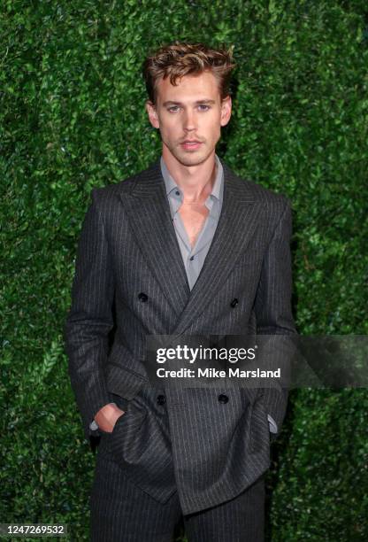 Austin Butler attends the Charles Finch x CHANEL Pre-BAFTA Dinner at 5 Hertford Street on February 18, 2023 in London, England.