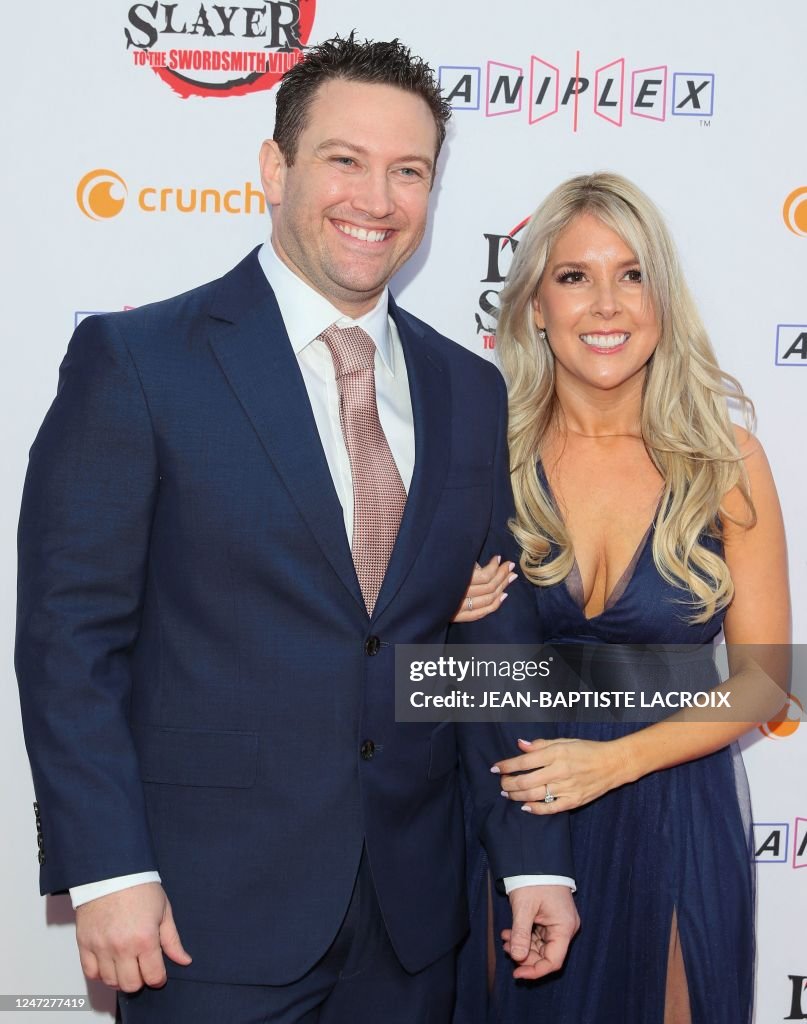 US actor Bryce Papenbrook and his wife Samantha attend the Los... News