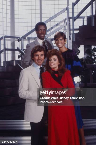 Los Angeles, CA Dorian Harewood, Melinda Culea, David Birney, Morgan Brittany promotional photo for the ABC tv series 'Glitter', episode 'Pilot'.