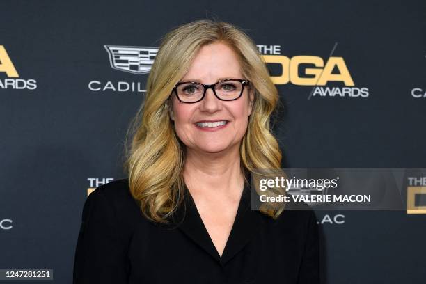 Actress Bonnie Hunt arrives for the 75th Directors Guild of America awards at the Beverly Hilton in Beverly Hills, California, February 18, 2023.