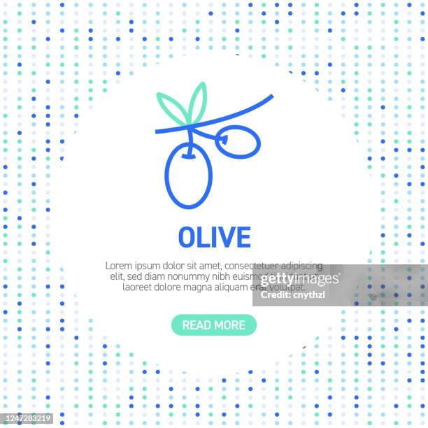 olive line icons. einfache gliederung symbol symbole mit muster - olive stock-grafiken, -clipart, -cartoons und -symbole