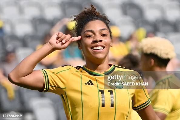 Jamaica's Kameron Necole Simmonds celebrates scoring her side's ...